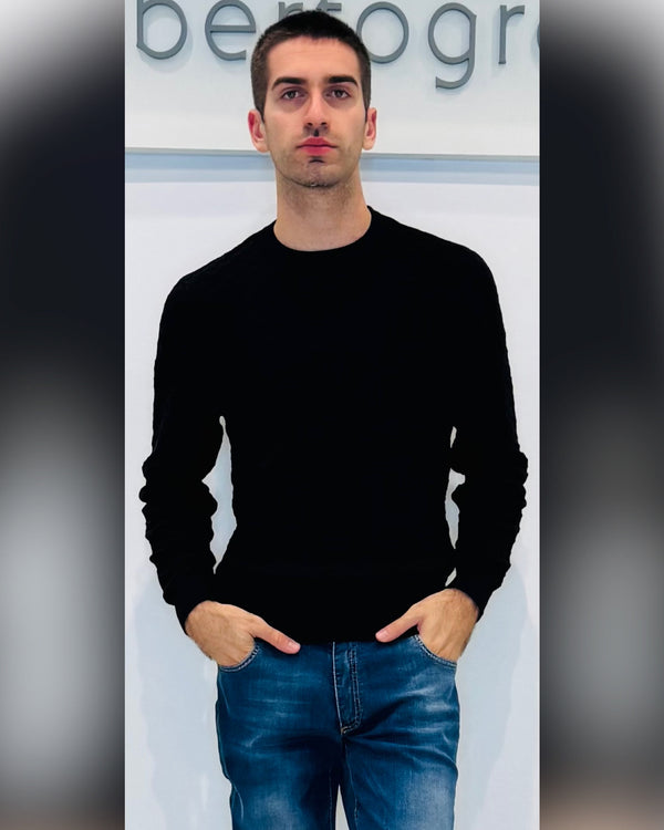 Maglia uomo operato a spina pesce