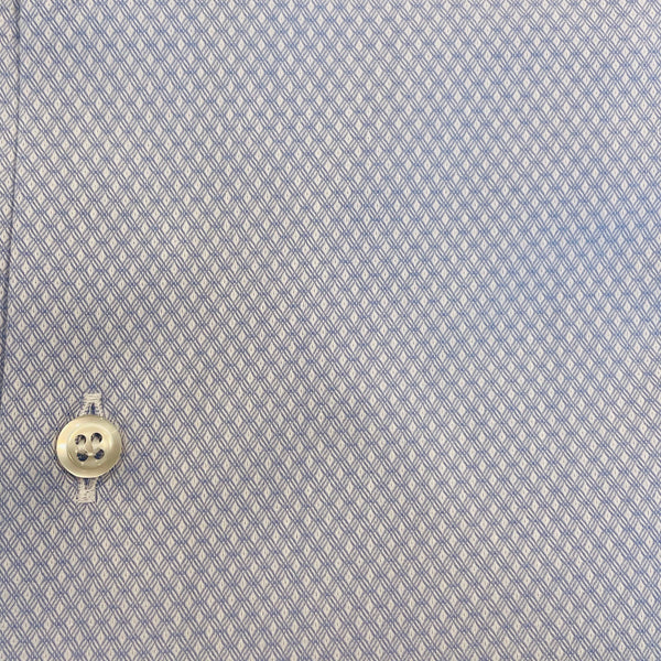 Camicia uomo collo italiano micro operato azzurro