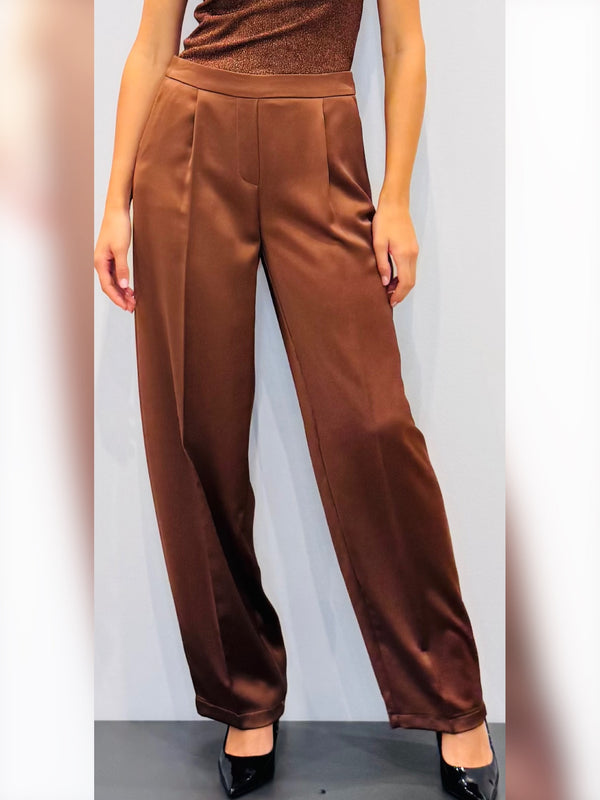 Pantaloni in raso tapered fit