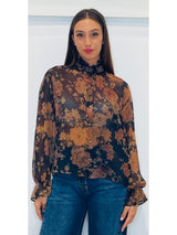 Camicia in georgette fantasia