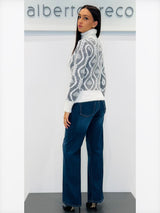 Maglia dolcevita jacquard