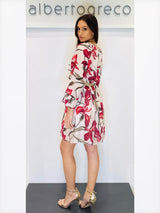 Abito in fantasia svasato