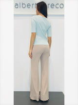 Maglia aderente con scollo devorè