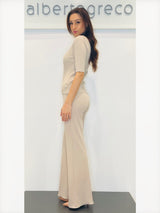 Maglia aderente con scollo devorè