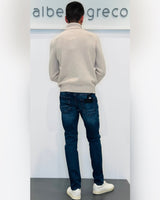 Jeans da uomo aderente in cotone elasticizzato