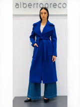 Cappotto un bottone con cintura in vita