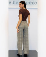 Pantaloni a palazzo a quadri