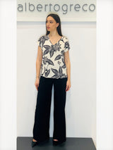 Blusa in jersey fantasia