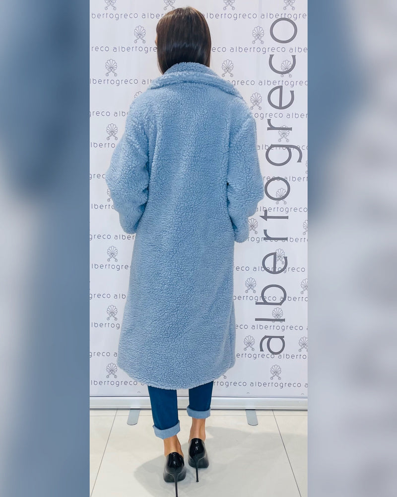 Cappotto teddy con due bottoni