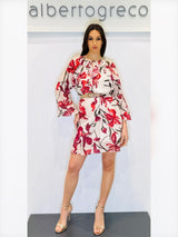 Abito in fantasia svasato