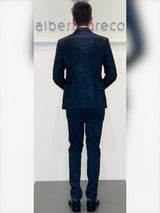 Completo cerimonia con giacca in tessuto damascato