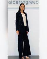 Giacca oversize doppio petto gessata