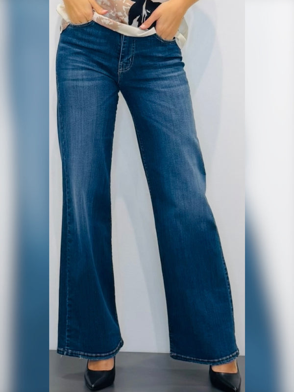 Jeans donna a palazzo lavaggio chiaro
