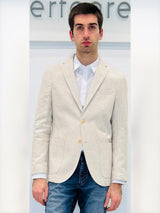 Giacca due bottoni in misto lino