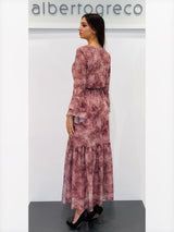 Abito lungo fantasia paisley