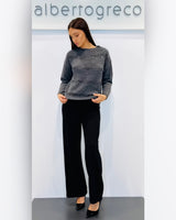 Maglia over con lavorazione a jacquard