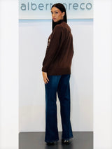 Maglia con ricamo di cristalli