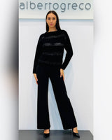 Maglia over con lavorazione a jacquard