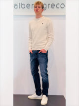 Maglia uomo a trecce misto lana