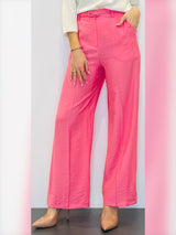 Pantaloni palazzo donna in tessuto goffrato