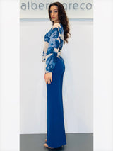 Pantaloni a palazzo in crepe