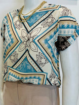 Blusa in viscosa fantasia foulard