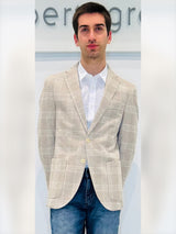 Giacca due bottoni in tessuto a quadri