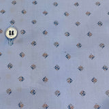 Camicia uomo fantasia stampa blu e bruciato