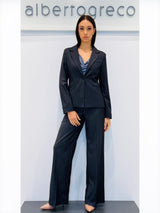 Giacca a gessata un bottone