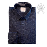 Camicia uomo stampa fantasia geometrica sfumata