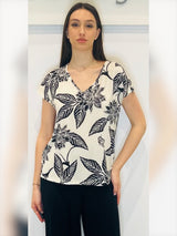 Blusa in jersey fantasia