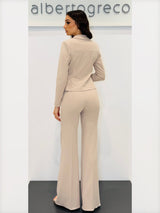 Pantaloni a palazzo in crepe