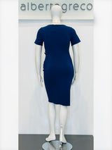 Tubino in crepe elasticizzata con manica corta