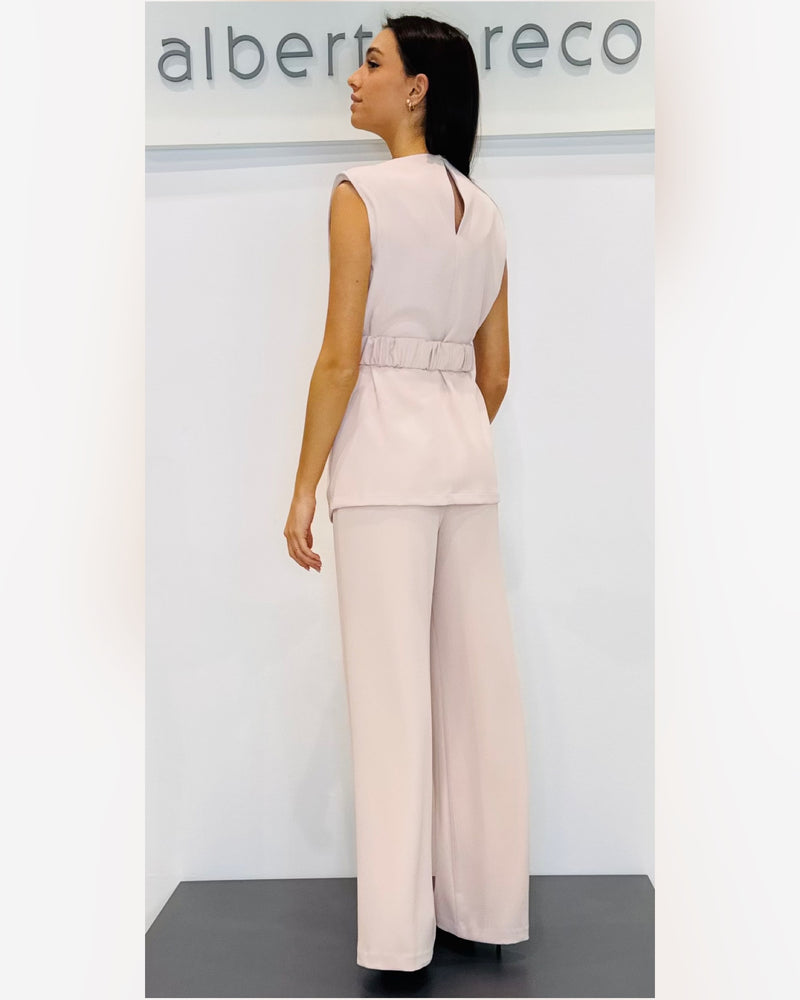 Top in cady strutturato con spallina