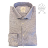 Camicia uomo in tessuto micro operato azzurro