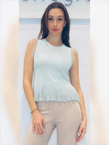 Top in maglia con fondo devorè