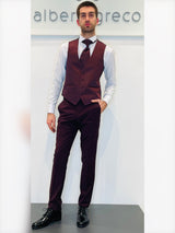 Completo cerimonia con giacca con motivo in raso su davanti