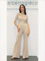 Maglia aderente con scollo devorè