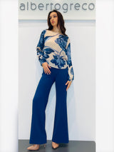 Pantaloni a palazzo in crepe