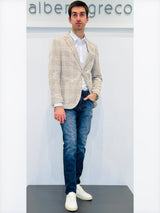 Giacca due bottoni in tessuto a quadri