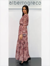 Abito lungo fantasia paisley