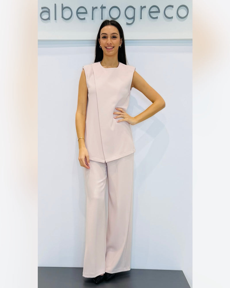 Top in cady strutturato con spallina
