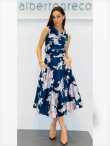 Gonna svasata midi in raso fantasia