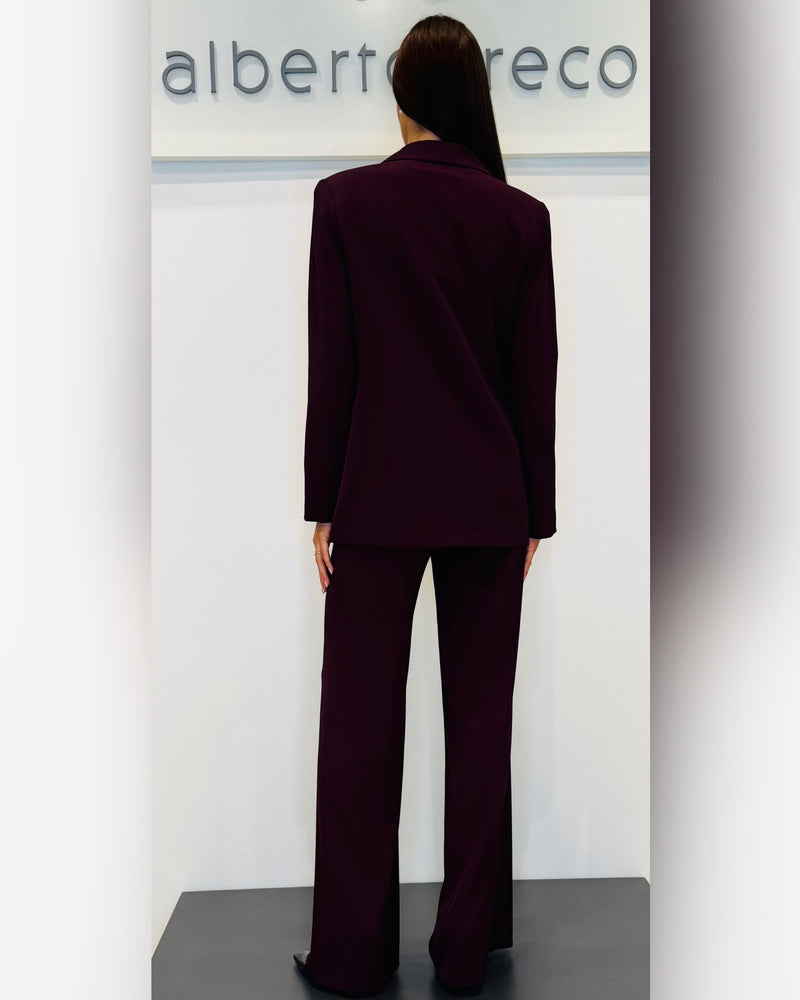 Giacca oversize doppio petto gessata