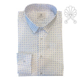 Camicia uomo stampa motivo paisley e cerchi