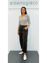 Pantaloni donna a ovetto tinto capo