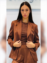 Giacca in raso un bottone