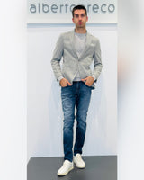 Giacca in jersey elasticizzato spinato