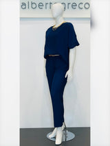 Blusa in tessuto goffrato