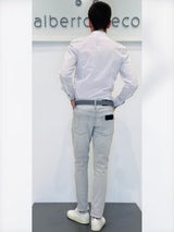 Camicia uomo aderente in cotone elasticizzato